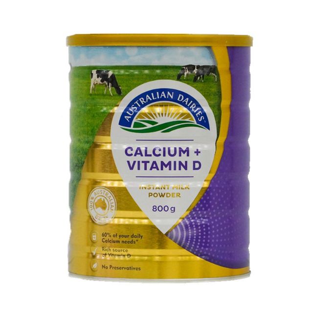 Sữa bột Australian Dairies Calcium+ Vitamin D hộp 800g của ÚC