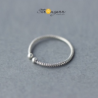 Nhẫn bạc S925 cao cấp cho nữ- Nhẫn xoắn trơn đơn giản, thanh lịch, trẻ trung - Phụ kiện thời trang STRANGERR