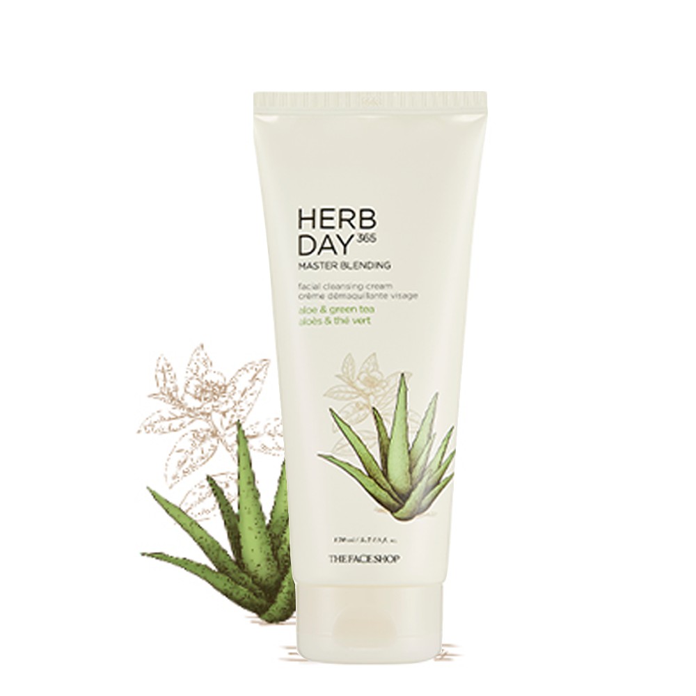 Kem Tẩy Trang THEFACESHOP HERB DAY 365 MASTER BLENDING FACIAL CLEANSING CREAM 170ml