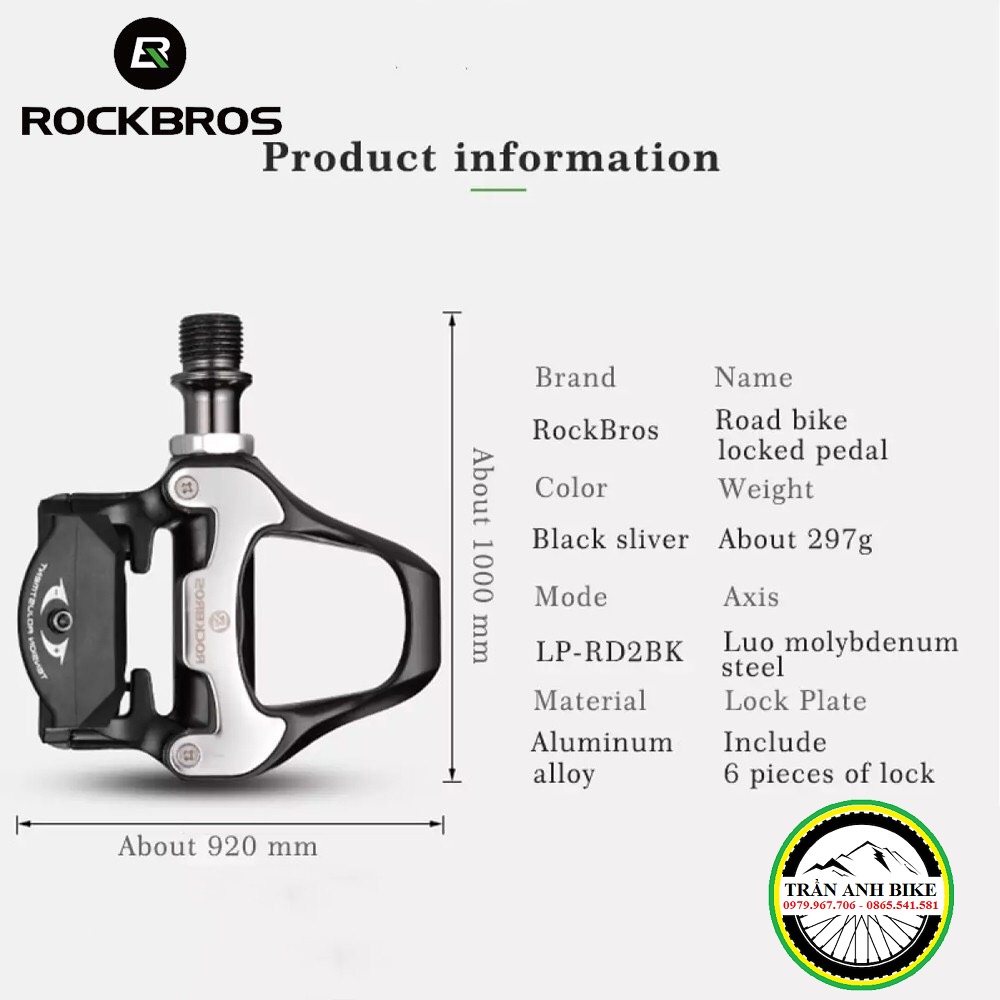 Pedan  can xe đạp ROCKBROS LP-R21 / LP-RD2BK / LP-RD2CF - Shimano Road