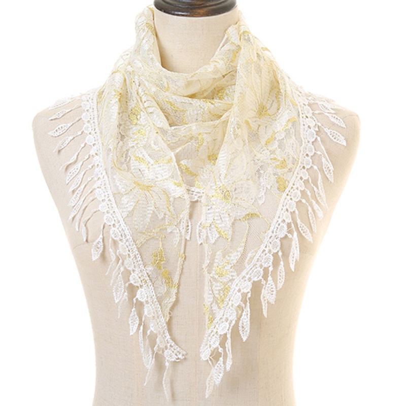 Khăn Choàng Ren In Hoa Thời Trang Nữ Tính