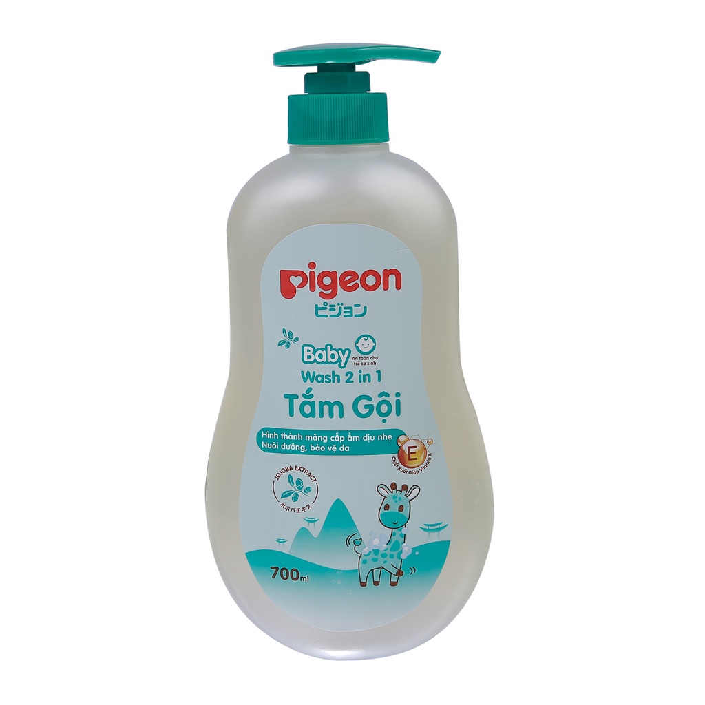 Tắm Gội Pigeon, Sữa tắm gội Toàn Thân Cho Bé 2 in 1 700ml (Mẫu Mới)
