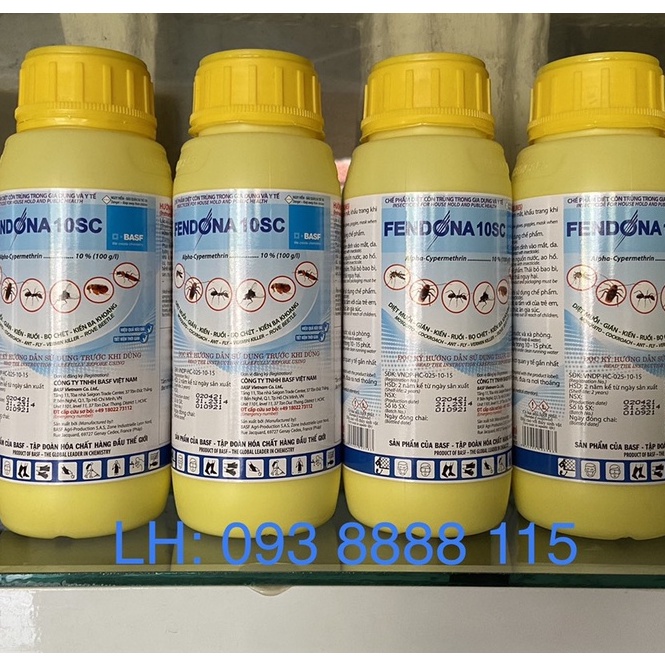 Thuốc diệt côn trùng Ruồi, Muỗi, Kiến, Gián ⚜️FREESHIP⚜️ Thuốc Diệt Muỗi Fendona 10SC chai 500ml