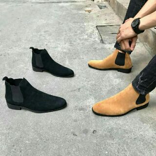GIÀY CHELSEA BOOT DA BÒ LỘN