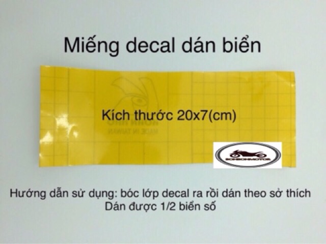 [FreeShip50K] Decal Dán Biển Số Xe