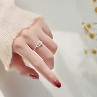 Nhẫn Hoa Cúc💖𝑭𝑹𝑬𝑬𝑺𝑯𝑰𝑷💖Nhẫn Bạc Cúc Họa Mi