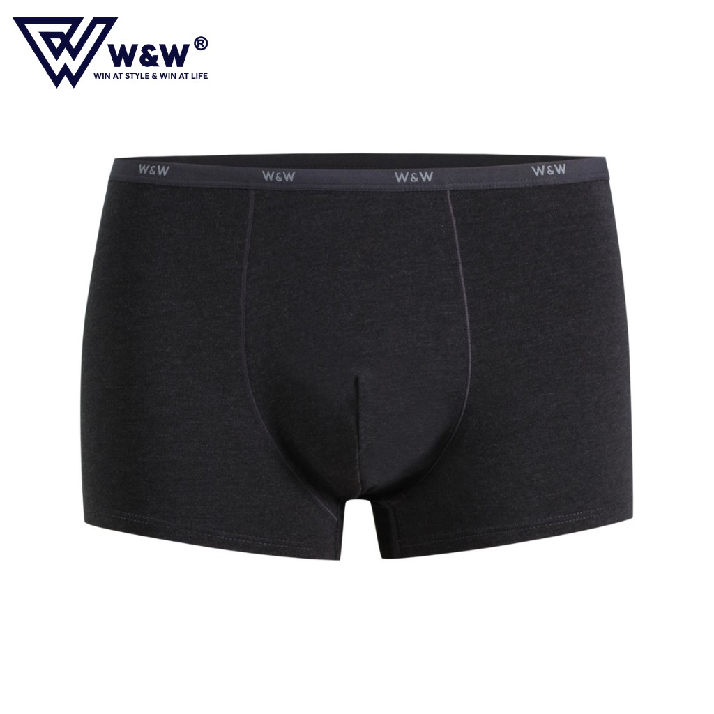 Quần Lót Nam W&amp;W Dáng Boxer Chất Liệu Cao Cấp Mềm Mịn, Đàn Hồi, Sịp Đùi Nam Kháng Khuẩn Cực Tốt WUW43