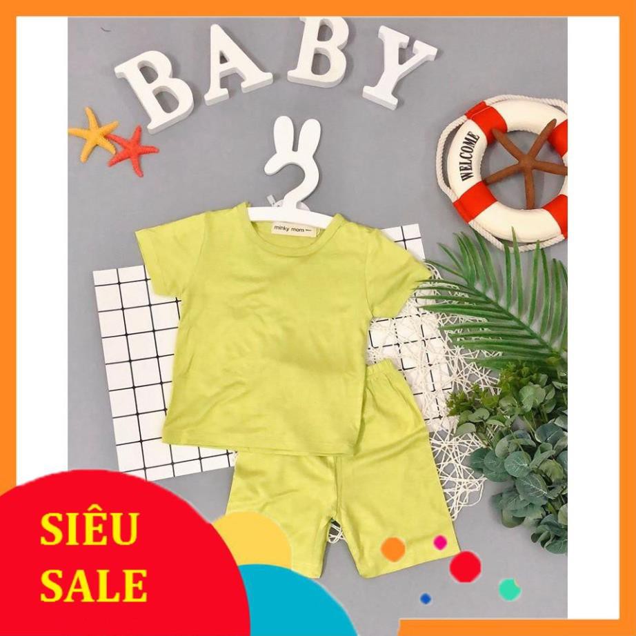 Đồ Bộ Bé Trai, Bé Gái Minky Mom Chất Thun Lạnh, Đồ Bộ Cho Bé Mặc Nhà Cộc Tay Mùa Hè MKM21-01