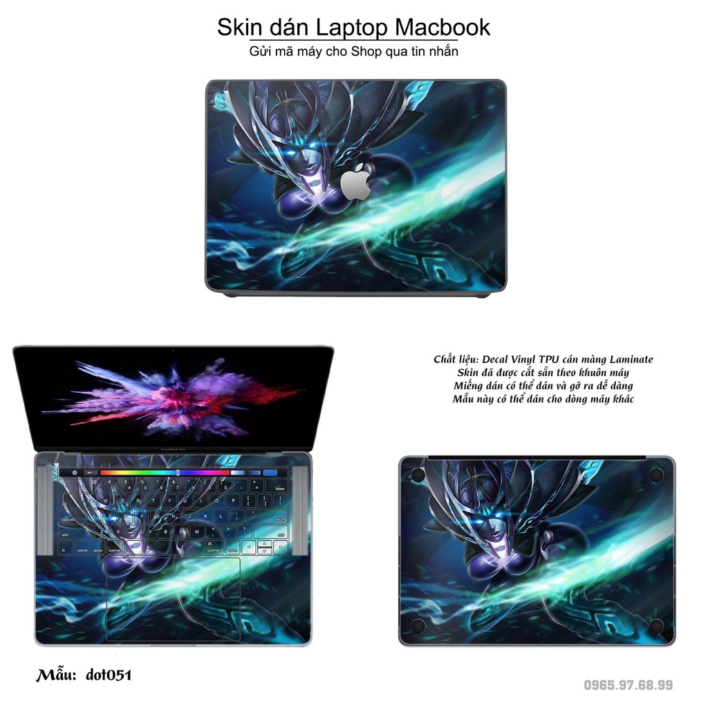 Skin dán Macbook mẫu Dota 2 (đã cắt sẵn, inbox mã máy cho shop)