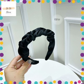 Bờm nhún phồng hot trend siêu xinh chất lụa. màu đen kem nâu tím - kẹp tóc nơ, phụ kiện tóc, bờm