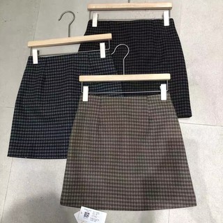 Chân váy ngắn dạ kẻ chữ A ( CÓ ẢNH THẬT )