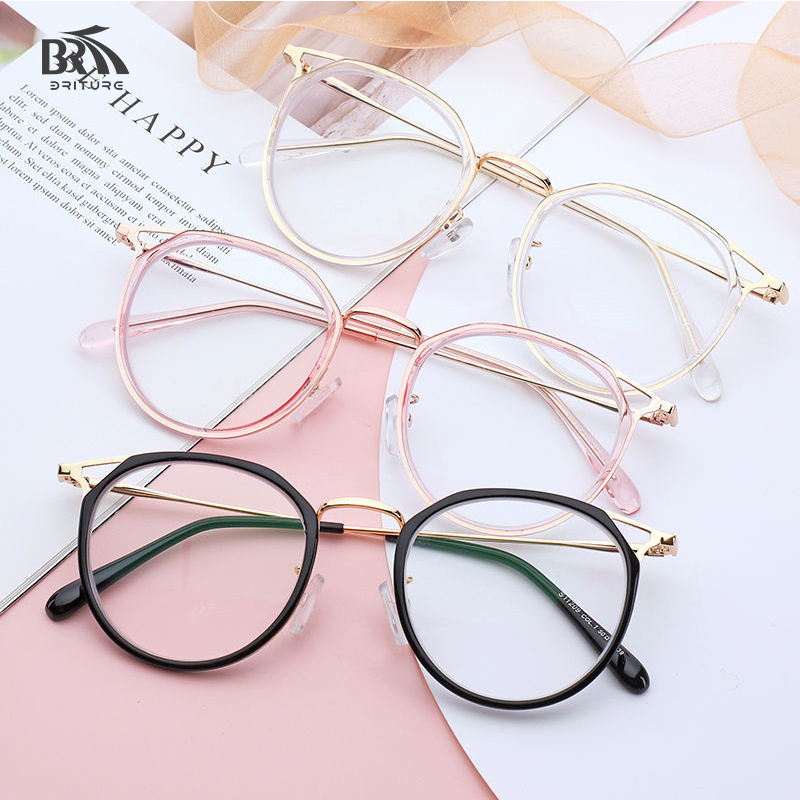 Kính mắt mèo gọng kim loại chống ánh sáng xanh phong cách cổ điển