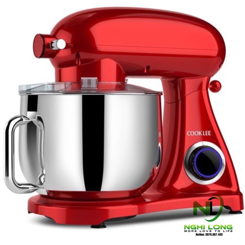 Máy nhồi bột đánh trứng Cooklee 8L công suất 1800w hàng xuất Châu âu