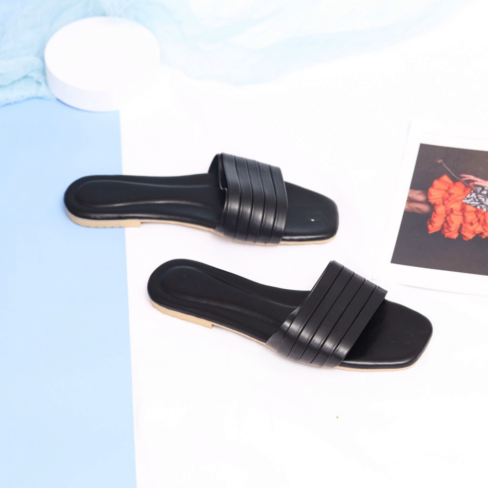 Dép Lê Bệt Bản Ngang Xếp Li X472