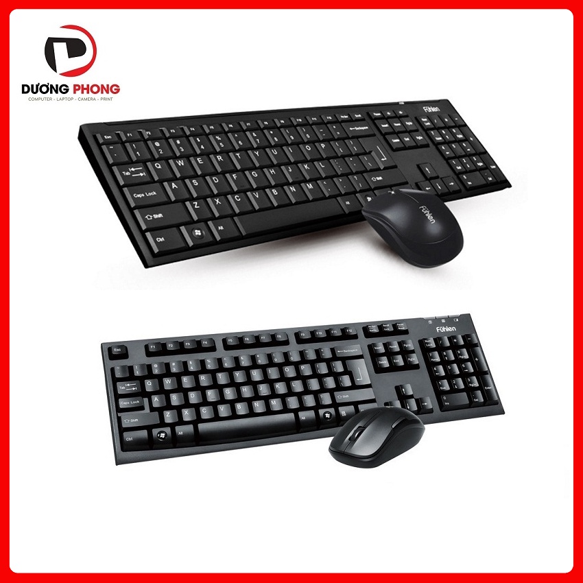 Bộ phím chuột không dây Fuhlen A120G Optical Wireless - BH24T Chính hãng