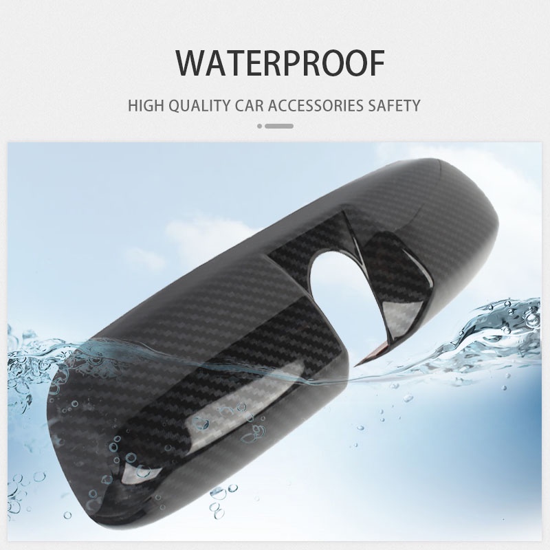Vỏ gương chiếu hậu ô tô bằng sợi carbon 1PC 70X250mm phổ thông JDM tự động dán an toàn bên trong mái che gương chiếu hậu bảo vệ phụ kiện trang trí ô tô
