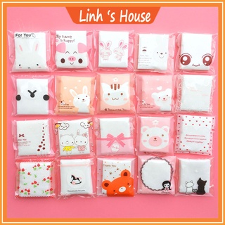 [Gói 25 miếng] Bông Tẩy Trang Mini Bỏ Túi Du Lịch - Bông tẩy Trang Hoạt Hình Tiện Lợi