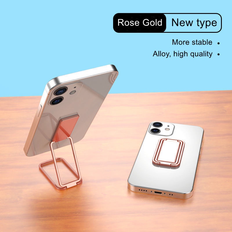 Giá đỡ điện thoại để bàn Mini bằng nhôm có thể gấp gọn tiện dụng