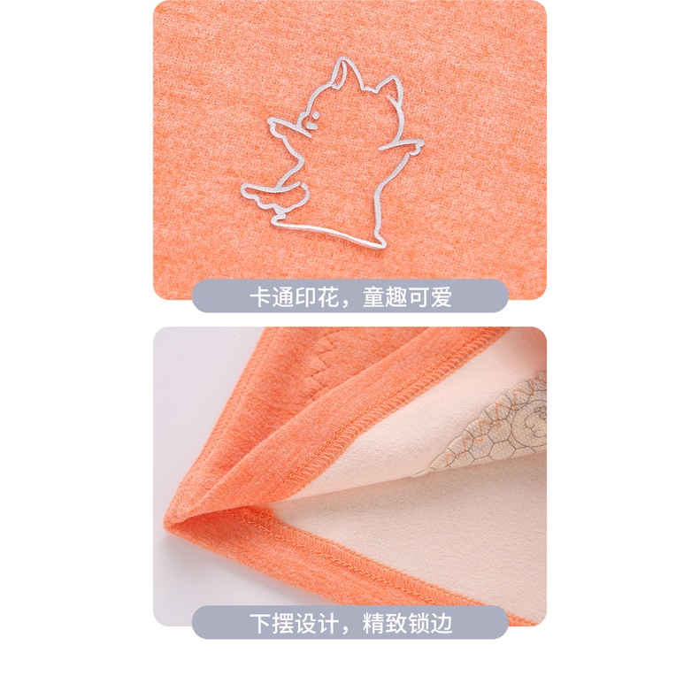 Bộ Đồ Lót Dài Tay 90-180CM Không Đường May Giữ Ấm Bụng Cho Bé Vào Mùa Thu Đông