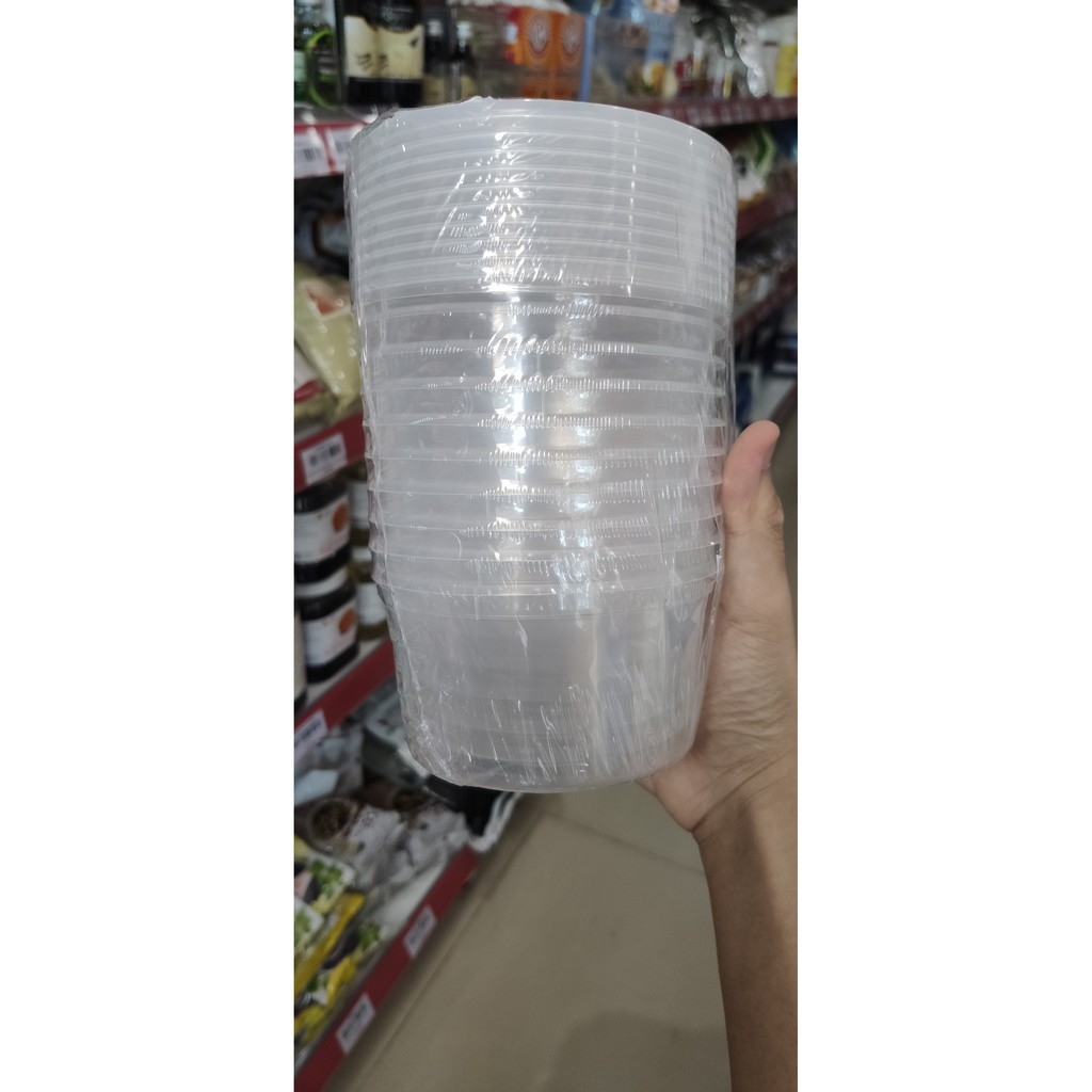 Set 10 Hộp Nhựa Tròn Đựng Thực Phẩm