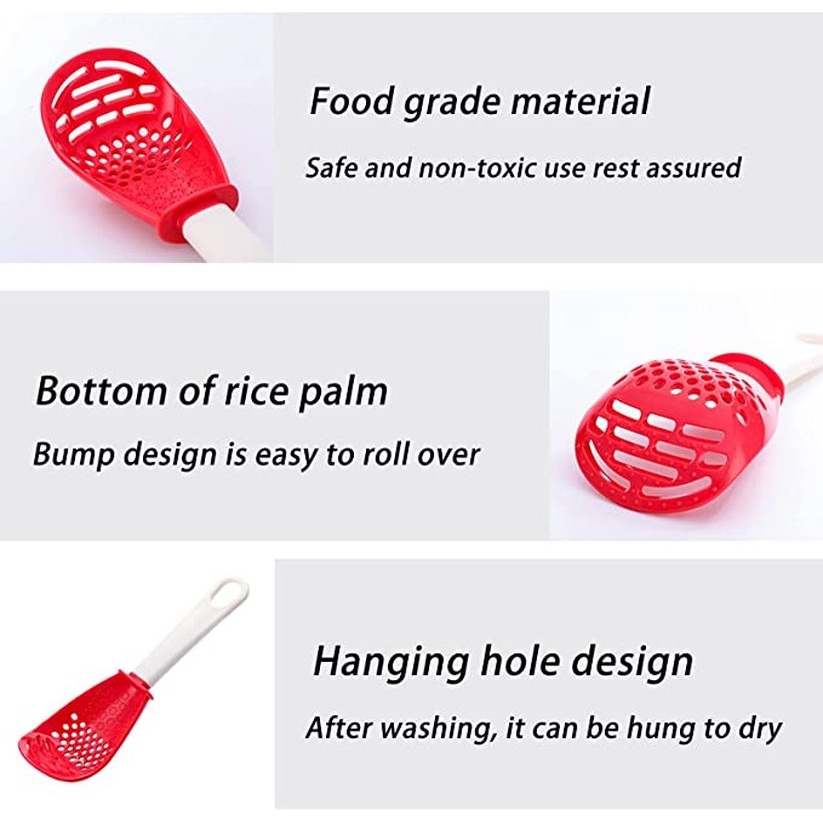 1 Dụng Cụ Nghiền Khoai Tây / Tỏi / Gừng Đa Năng Có Lỗ Treo Cách Nhiệt Tiện Dụng Cho Nhà Bếp