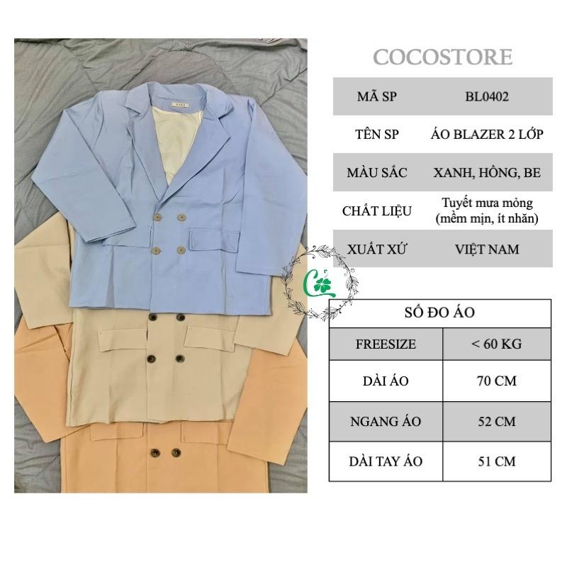 Áo khoác blazer nữ phong cách Hàn Quốc BL04