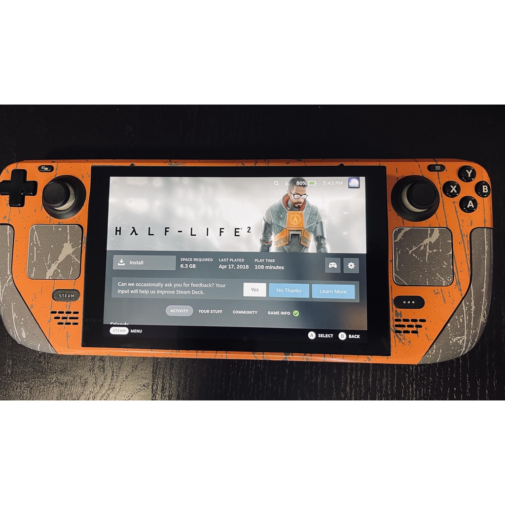 Skin decal dán Steam Deck mẫu Half-Life