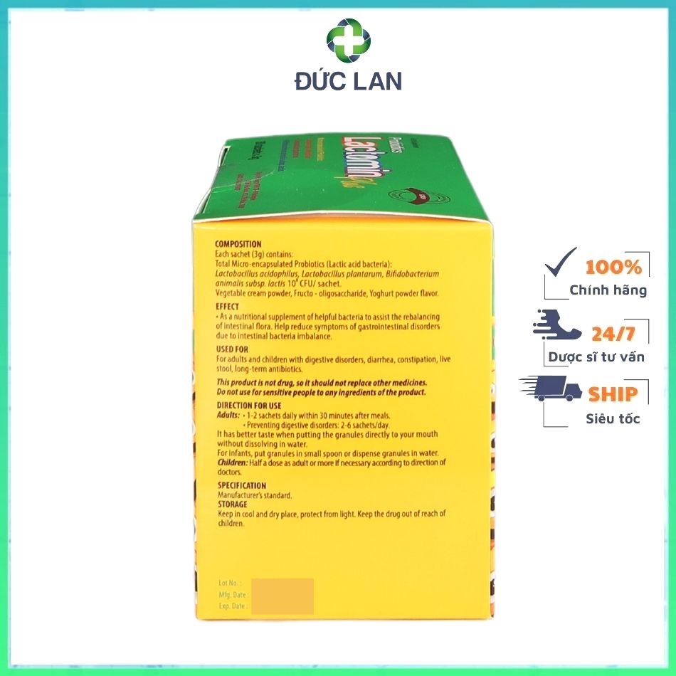 MEN VI SINH LACTOMIN PLUS BỔ SUNG LỢI KHUẨN GIÚP HỖ TRỢ TIÊU HÓA
