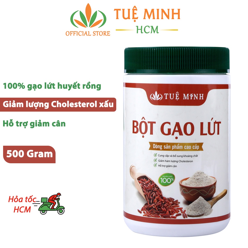 Bột gạo lứt huyết rồng Tuệ Minh, bột gạo lứt đỏ giảm cân hiệu quả hộp 500g