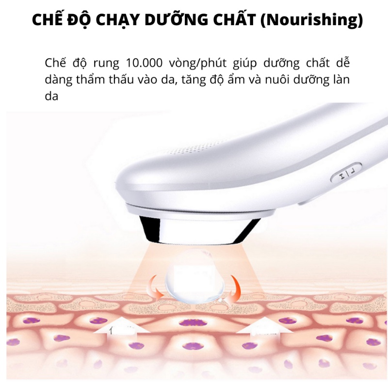 Máy đẩy tinh chất Hailicare HEXAL - Máy đẩy tinh chất ion giúp dưỡng chất thẩm thấu sâu, làm đẹp hiệu quả