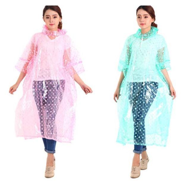 Áo mưa chấm bi màu sắc thời trang #2