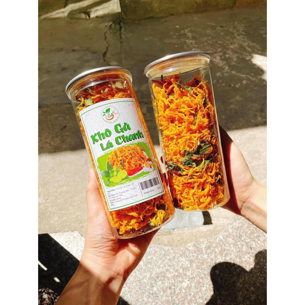 Khô Gà Lá Chanh Hũ 300gr Ngon Cay Thơm Lá Chanh