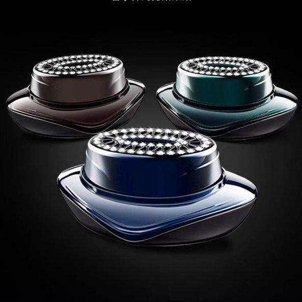 Nước Hoa Ô Tô Giảm Stress Cao Cấp Đính Đá Car Perfume Mùi Thơm Nhẹ Nhàng - Nước Hoa Trang Trí Xe Hơi - Nắp Oval