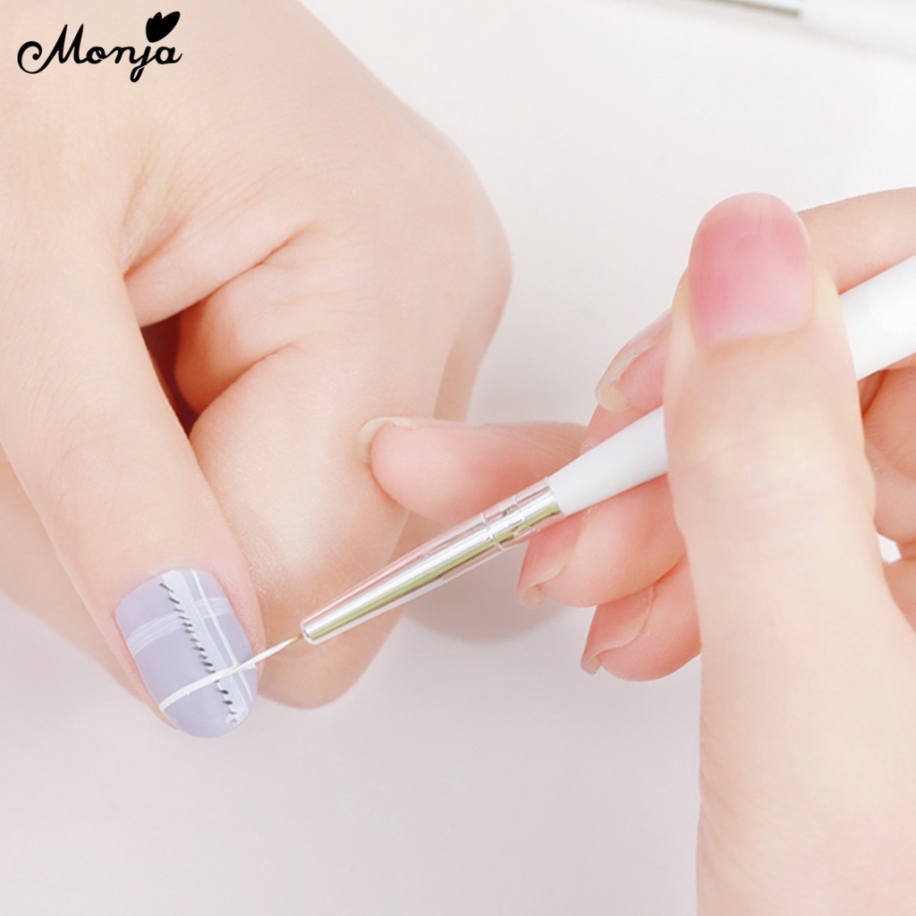 Set 15 cọ vẽ trang trí móng tay nghệ thuật MONJA tạo kiểu kẻ sọc hoa Pháp acrylic UV
