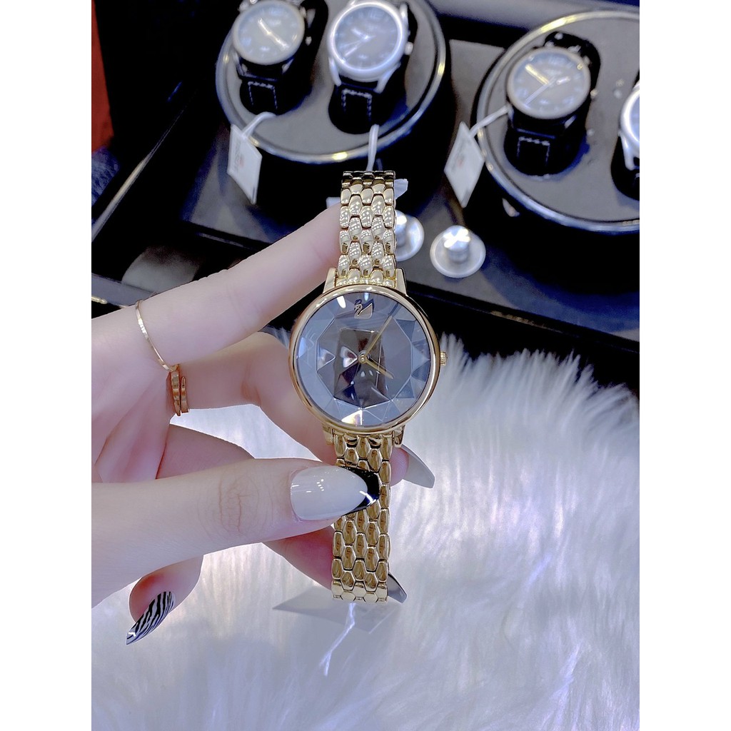 Đồng hồ chính hãng, đồng hồ đeo tay nữ thiên nga SWAROVSKI full box đẹp y hình, siêu sang chảnh, thời trang đẳng cấp