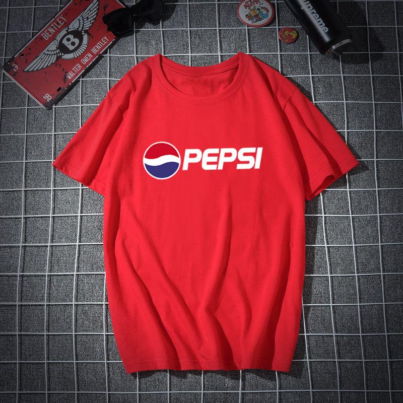 Áo Thun 100% Cotton Nguyên Chất Tay Ngắn In Hình Lon Pepsi Cola Thời Trang Unisex