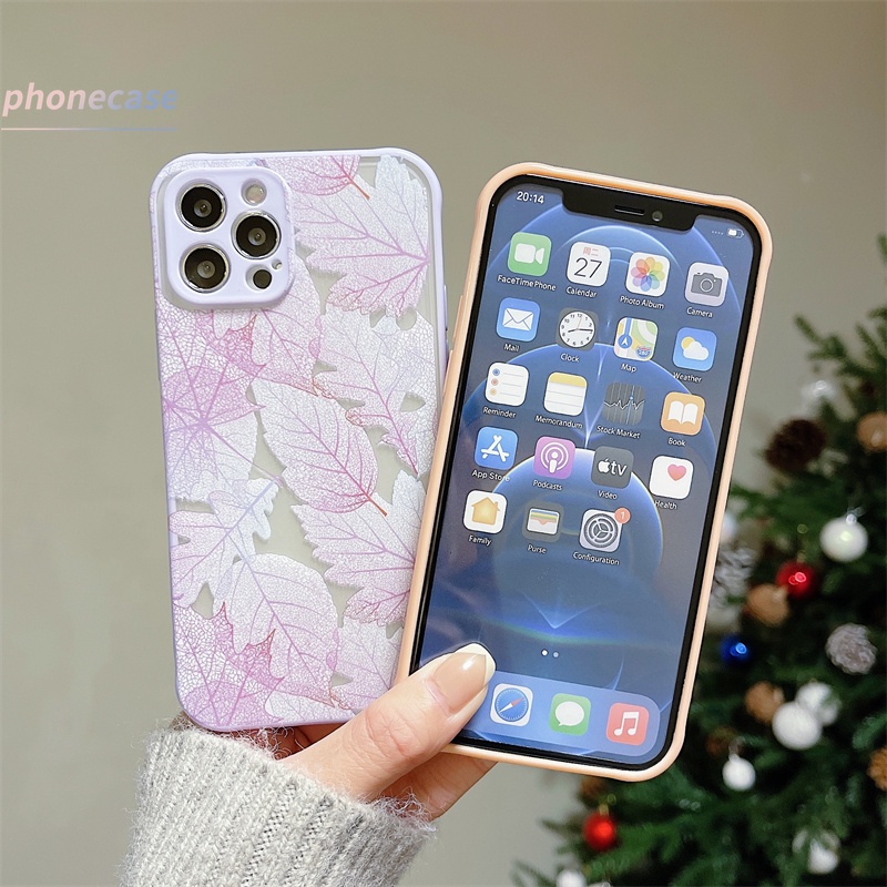 Ốp điện thoại nhựa cứng chống sốc họa tiết hoa lá cho OPPO A53 2020 A15 A54 Reno 4 A3S A5 2020 A5S A93 A12S A12 A92