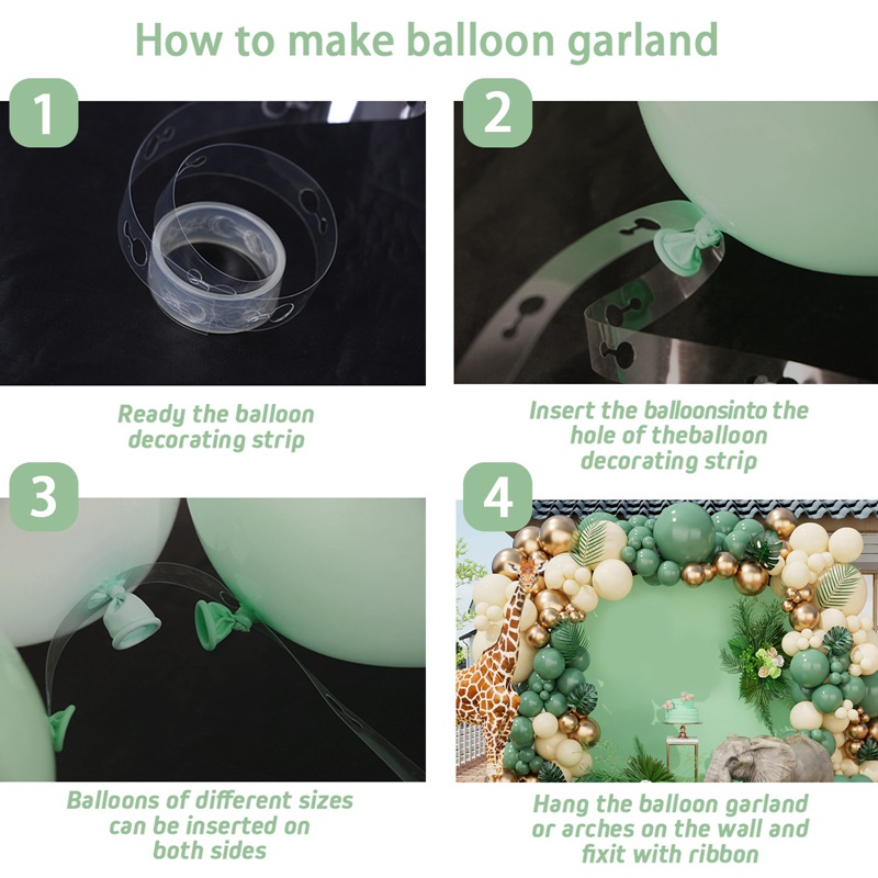 Bộ Phụ Kiện Bong Bóng Trang Trí Tiệc Sinh Nhật/Đám Cưới Phong Cách Vintage