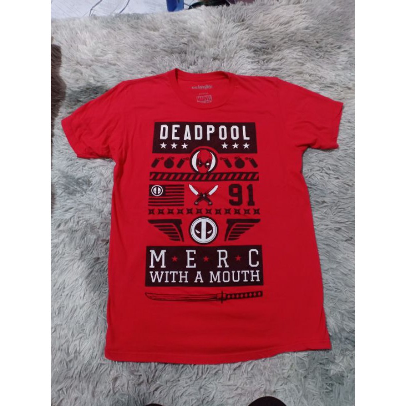 áo thun marvel dead pool real authentic chính hãng áo phông hoạt hình deadpool