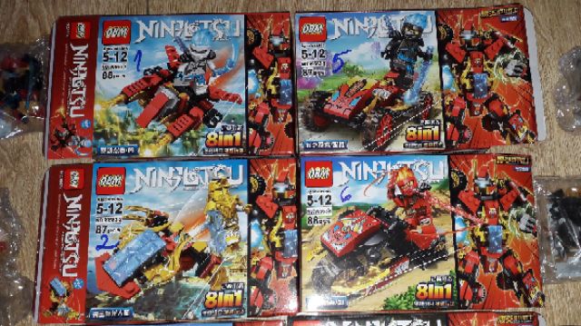 Sét 8 hộp lắp ráp LegoNinjutsu 99563 có trên 650 chi tiết bằng nhựa ABS