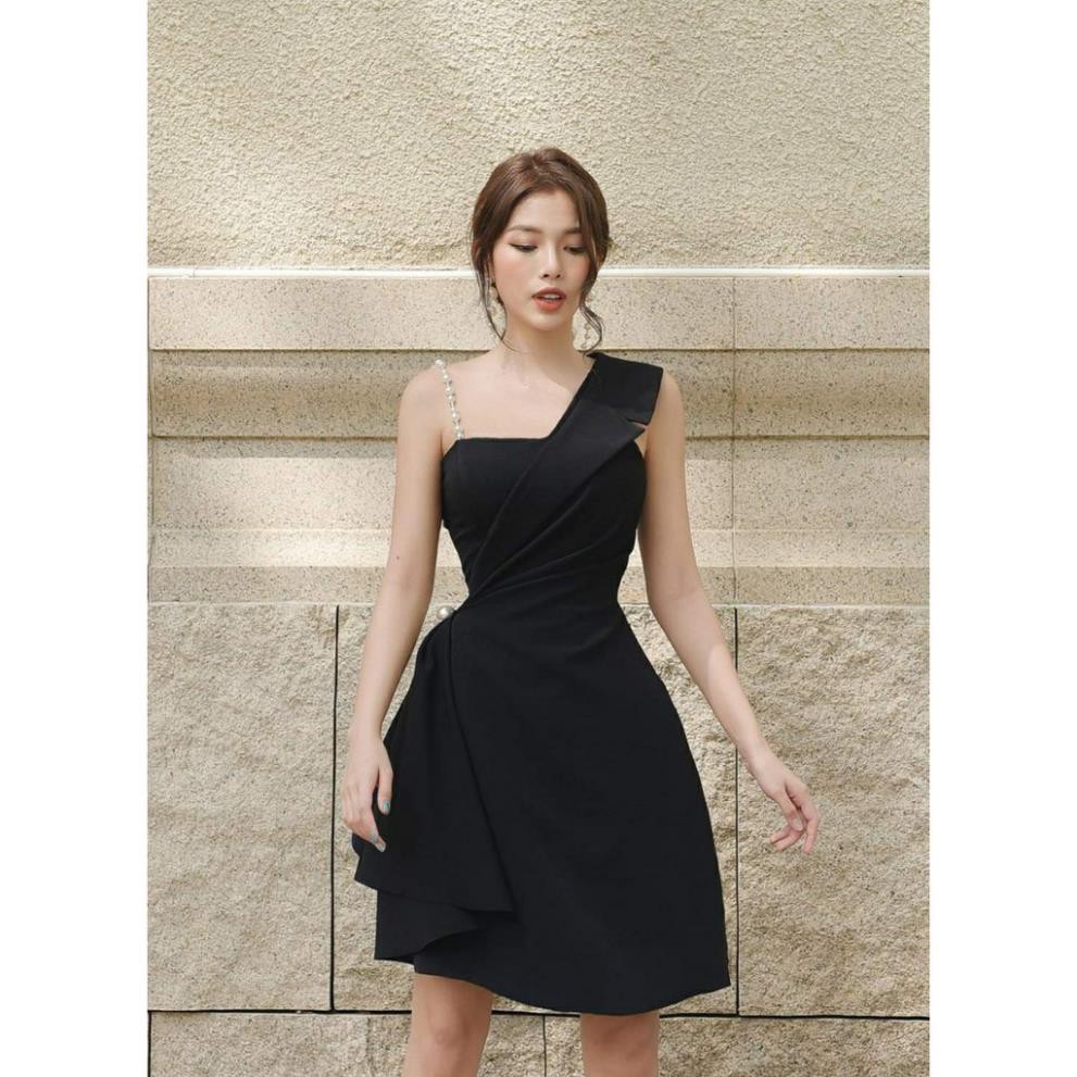 Đầm Nữ, Đầm dự tiệc 1 dây vai đính chuỗi sang trọng quý phái V | BigBuy360 - bigbuy360.vn
