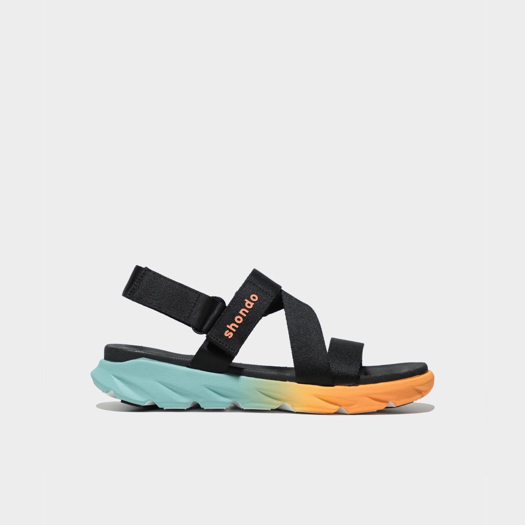 SHONDO | Sandal Shondo F6 Sport ombre đế 2 màu xanh baby-cam nhạt F6S8310