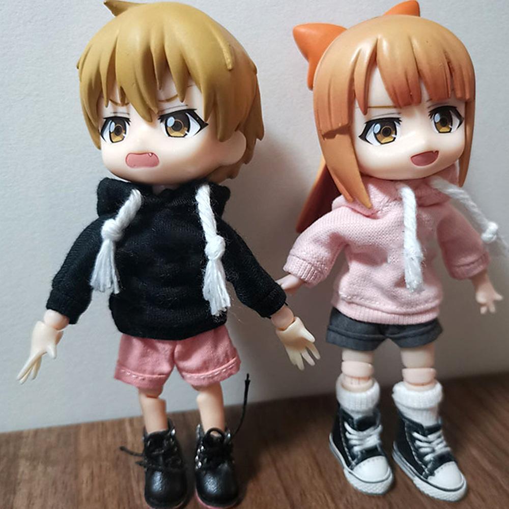 BEBETTERM Áo Hoodies Kèm Quần Ngắn Cho Búp Bê 1 / 6 1 / 12 12~16cm