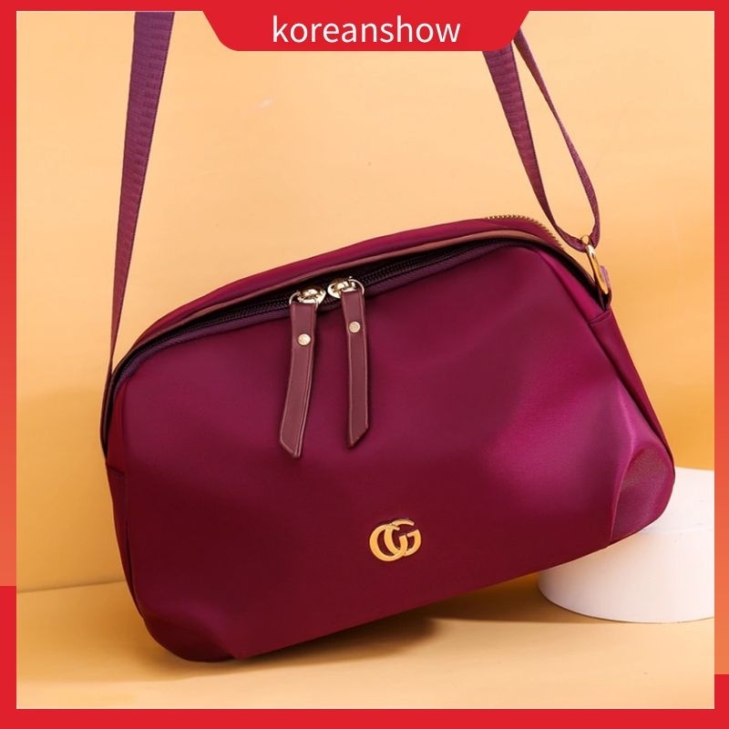 Túi xách nữ Túi đeo chéo vai màu đen/hồng chống nước phong cách Hàn Quốc cho nữ-74