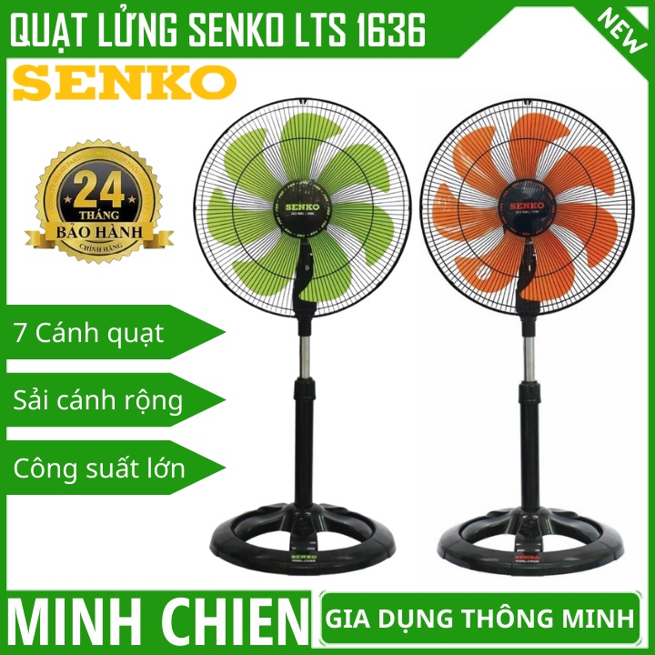 Quạt lửng SENKO LTS1636 - Quạt đứng 7 cánh, 3 chế độ điều chỉnh gió, công suất cao, êm ái, bền bỉ - Bảo hành 21 tháng.