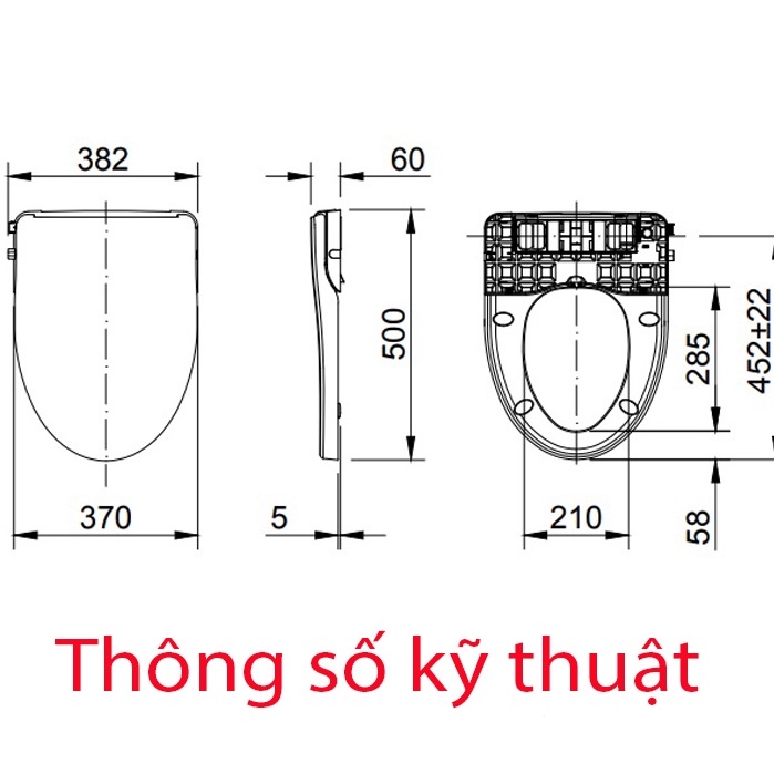 Nắp bồn cầu thông minh INAX S15 VN