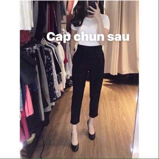 Quần Baggy Chun Sau Khoá Sườn
