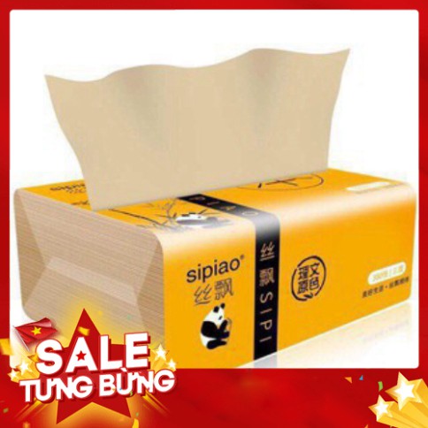 (Giá Tốt Nhất) GIẤY ĂN GẤU TRÚC SIPIAO ( 1 TÚI 300 TỜ)
