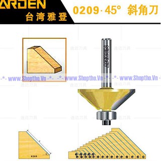 Mũi phay vát cạnh 45 độ - Arden 0209 1/2x1