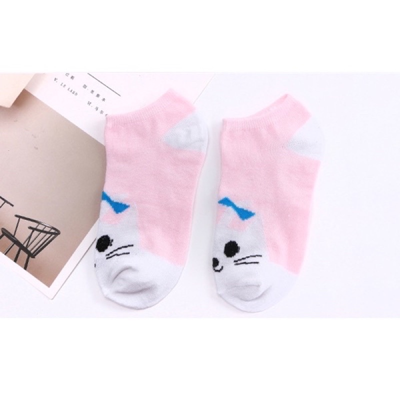 RẺ VÔ ĐỊCH TẤT NGẮN CỔ NỮ HÌNH MÈO CÓ GÓT XINH XẮN